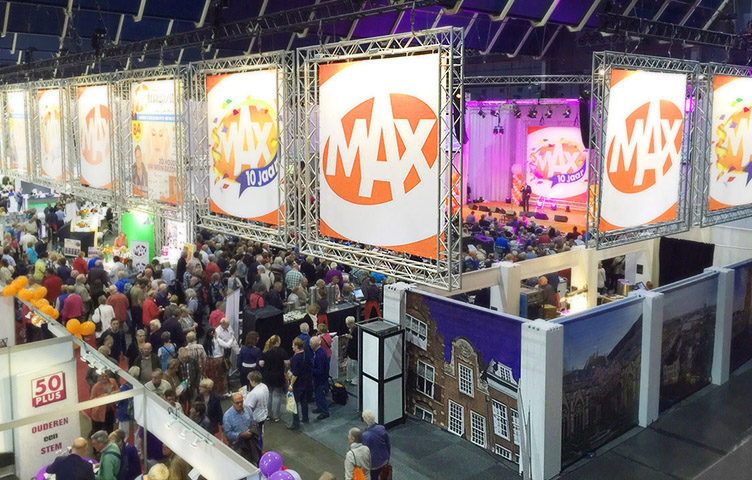 MAX 50 PLUS Beurs Reclamebureau Holland