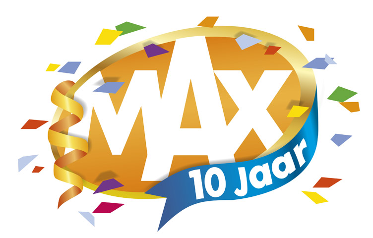 logo MAX 10 Jaar ontwerp Reclamebureau Holland